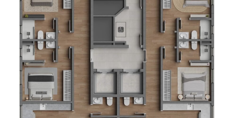 Planta Cobertura do Grace Bay Residence