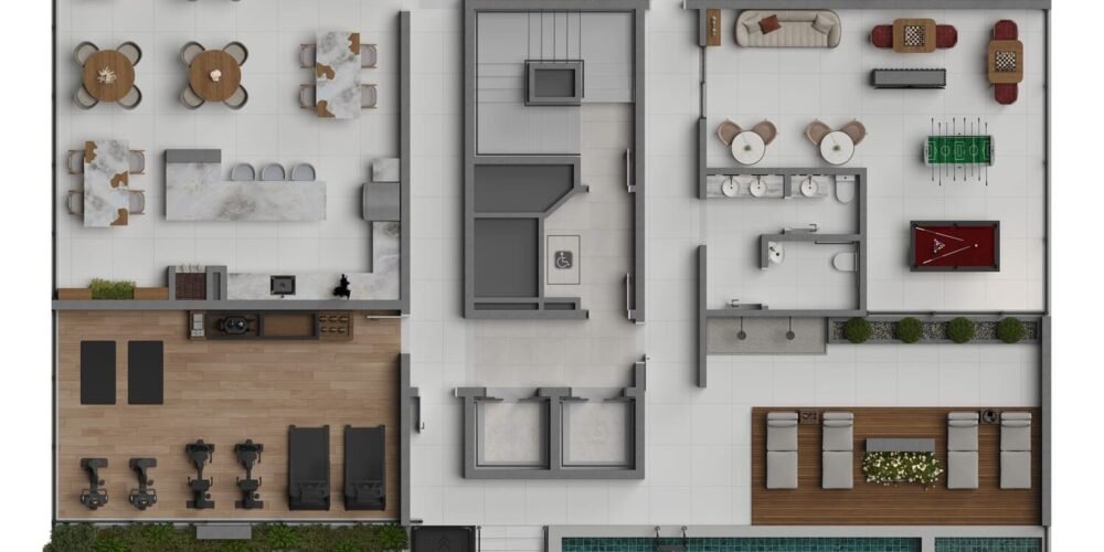 Planta Lazer do Grace Bay Residence