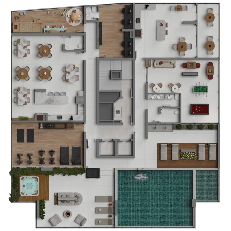 Planta Lazer do Grace Bay Residence