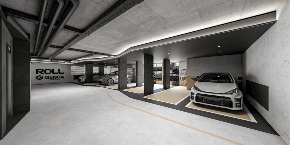 Garagem do Sky Rooftop