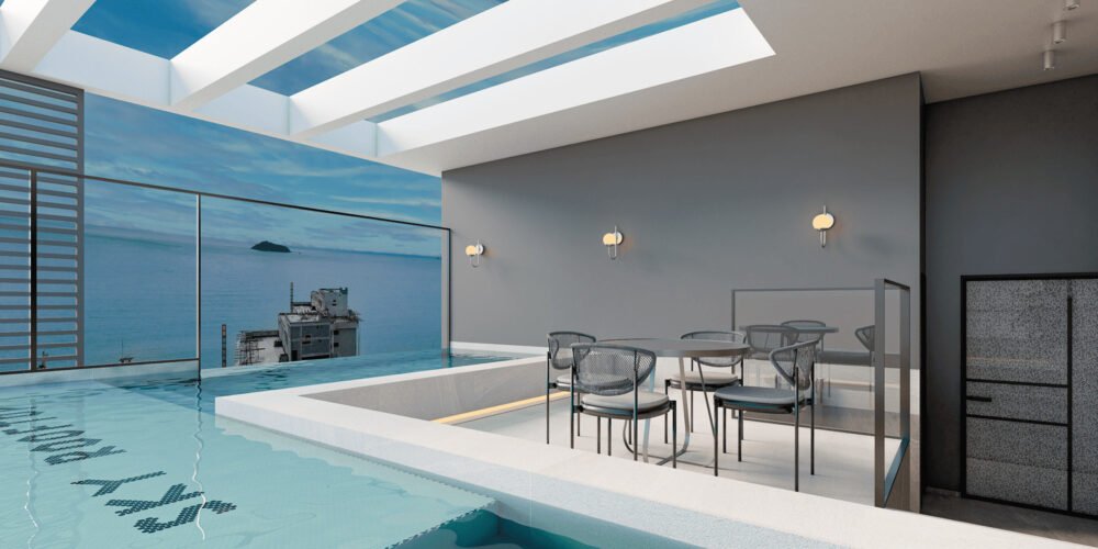 Piscina com Vista Panorâmica do Sky Rooftop