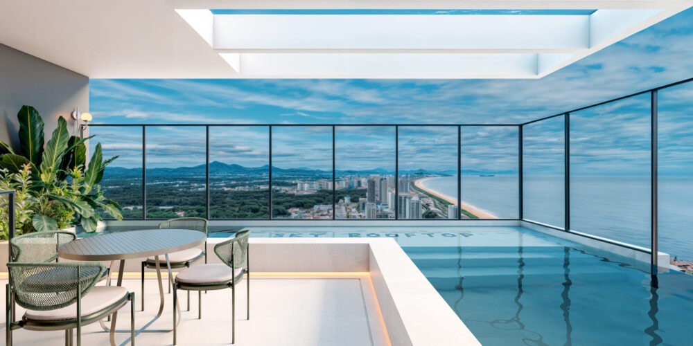 Piscina com Vista Panorâmica do Sky Rooftop